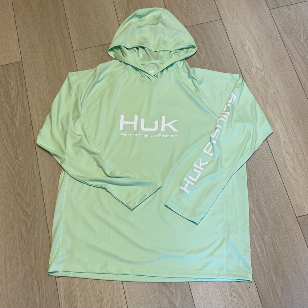 Huk Pursuit LS Hoodie XL Mint Performance‎ Fishing NWT